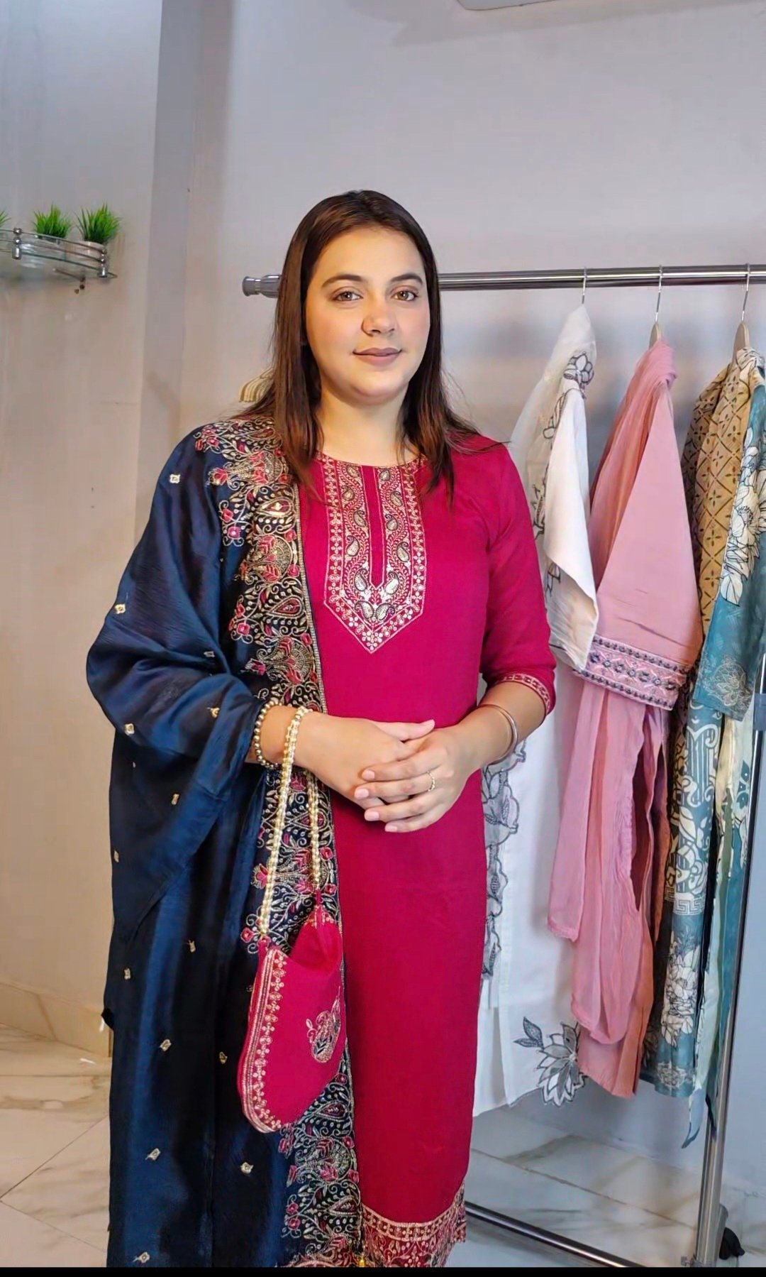 IMG_7964 Red elegant potli set - Image 1