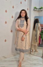 Mal cotton beige blue Lv-532 - Image 3