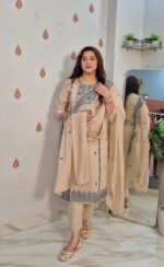Mal cotton beige blue Lv-532 - Image 2