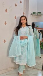 Blue Anarkali cotton lv518 - Image 3