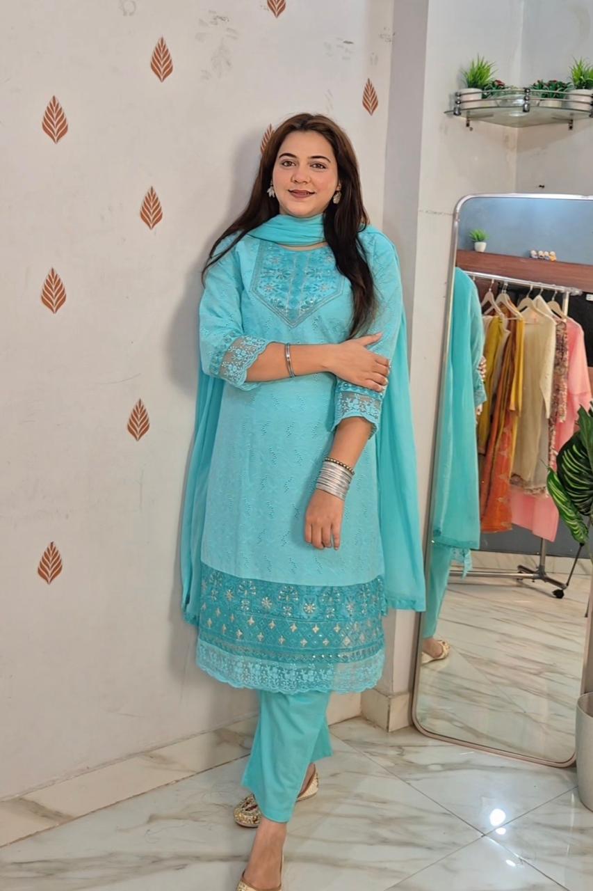 WhatsApp Image 2026-09-25 at 8.09.30 PM Cotton chicken suit Lv508 - Image 1